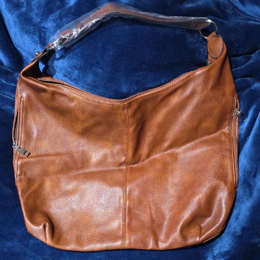 Elegant Brown Leather Shoulder Bag